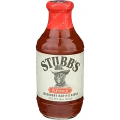 Stubbs Sauce Bbq Spicy - Case of 6 - 18 Oz