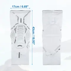 Unique Bargains 2pcs Compression Knee Braces EVA Padded Leg Sleeves Protector Nylon White Size M
