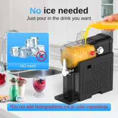CHIVALZ Slushie Machine, Frozen Drink Maker, Slushy Machine No Ice Needed, 6 Preset Programs, LED Display, Self-Cleaning, 88oz Capacity, Black