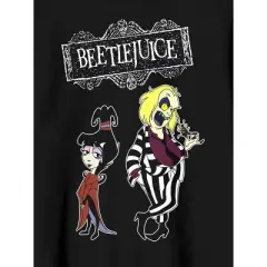 Beetlejuice Animated Lydia Crew Neck Long Sleeve Women's Black Sweatshirt