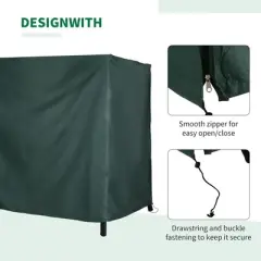 Resenkos Patio Furniture Covers,Outdoor Swing Cover,Outdoor Patio Hammock Porch Swing Cover with UV, Water, Dark Green