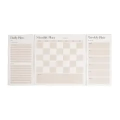 U Brands Vinyl Magnetic Calendar Planner Value Pack for Fridge Checkerboard: Wall Calendar & Office Presentation Board