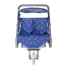 Adora Baby Doll Stroller, Starry Night Stroller Twin Jogger Stroller, Fits Dolls Up to 16 inches 