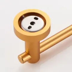 Gold Sturdy Aluminum Toilet Paper Roll Dispenser for Wall Mounting in Bathroom, Kitchen, or Washroom