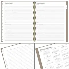 Cambridge Workstyle 2024-25 Weekly/Monthly Planner 11.125"x9.375" Taupe: Agenda, Twin-Wire Binding, Acid-Free Paper