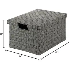 Honey Can Do Large File Box, Black