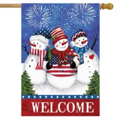 Briarwood Lane American Snowmen Winter House Flag Welcome Snowman