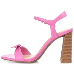 Journee Collection Womens Dianne Tru Comfort Foam Open Square Toe Stacked Heel Sandals Pink 9