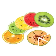 Learning Resources Magnetic Fruit Fractions - 24 pieces, Ages 6+ Math Games for Kids