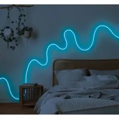 12' Neon Rope Light with Remote Control Red/Blue/Green - West & Arrow: LED Strip, USB Powered, Indoor Use, 351 Lights