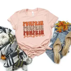 Simply Sage Market Women's Pumpkin Season Leopard Short Sleeve Graphic Tee