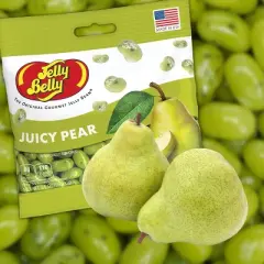 Jelly Belly 3 Pack Juicy Pear Flavored Jelly Beans Grab & Go 3.5oz