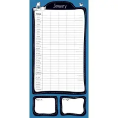 The Gifted Stationery 2024 Square Wall Calendar, Family Home Organiser, 16-Month Home Organizers Theme with 180 Stickers (12 x 12 In)