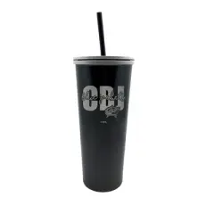 NHL Columbus Blue Jackets 24oz New Onyx Skinny Tumbler with Straw