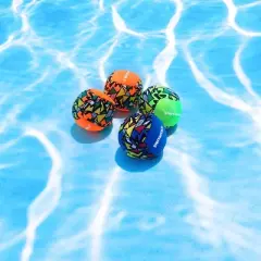 Swimline Squishy Neon Weighted Neoprene Swimming Pool Diving Balls - 2" - Set of 4