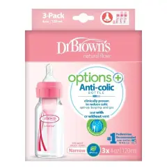 Dr. Brown's Options Baby Bottle - Pink - 4oz