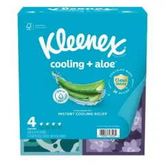 Kleenex Cooling + Aloe Facial Tissue - 4pk/50ct