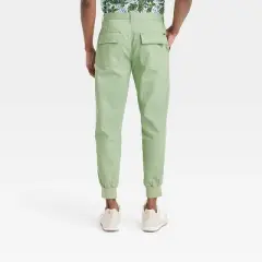 Houston White Adult Calvary Twill Jogger Pants - Green