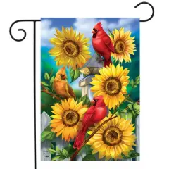 Briarwood Lane Summer Garden Flag 12x18 For Outdoor Cardinals and Sunflowers For Summer Garden Flag Flags For Outside