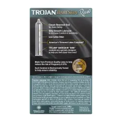 Trojan Bareskin Raw Lubricated Latex Condoms