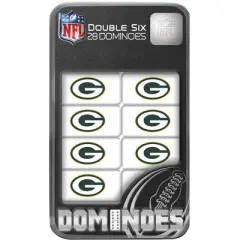 MasterPieces Officially Licensed NFL Green Bay Packers 28 Piece Dominoes Game for Adults