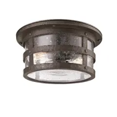 Troy Lighting Barbosa 2 - Light Flush Mount in  Barbosa Bronze Clear Seeded Shade
