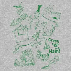Junior's Dr. Seuss Green Eggs and Ham Sketches T-Shirt