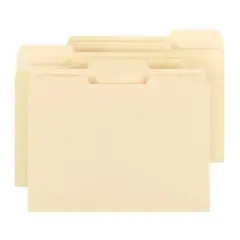 Smead File Folder, 1/3-Cut Tab, Assorted Position, Letter Size, Manila, 24 per Pack (11928)