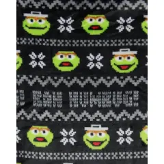 Sesame Street Men's Oscar The Grouch Bah Humbug Super Minky Pajama Pants