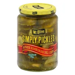 Mt. Olive Simply Pickles Hamburger Dill Chips - 24 fl oz