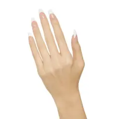 KISS Products Salon Acrylic Medium Coffin French Manicure Fake Nails Kit - Je T'aime - 31ct
