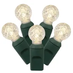 Vickerman Single Mold G12 Berry LED Christmas Light Set 25' White Wire
