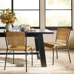 2pk Woven Metal Dining Chair - Threshold&trade; designed with Studio McGee