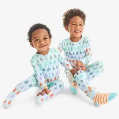 Primary Baby Organic Zip Footie in Rainbow Ghosts