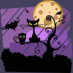 Women's Design By Humans Night Halloween moon By ChadiElHanchi Racerback Tank Top