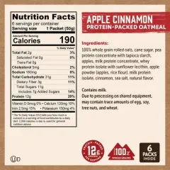 Kodiak Apple Cinnamon Oatmeal Packets - 6pk / 10.58oz