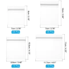 Unique Bargains Anti-Tarnish Jewelry Bag for Packaging Earrings, Rings, 60 Pcs 4 Sizes