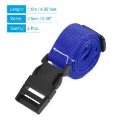 Unique Bargains Backpack Travel Adjustable Suitcase Belt with Quick Release Buckle 2 Pcs