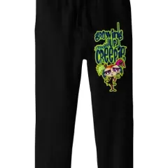 Bioworld Growing Up Creepie Full Color Logo Youth Black Graphic Jogger Pants