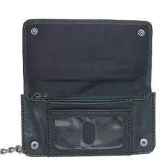 Dickies Men's Leather Trucker Chain Wallet