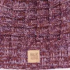 MUK LUKS Women'sPatch Beanie and Mitten Set-Water color OS