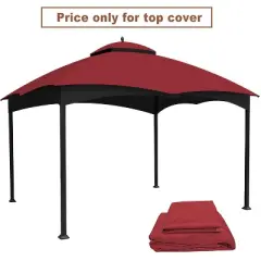 Gulches Allen Roth Heavy Duty Gazebo Roof with Air Vent - 10x12 Replacement Top Cover Only for Gazebo, Durable Design, Burgundy