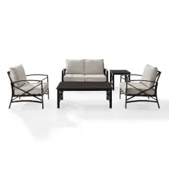 5pc Kaplan Outdoor Seating Set Oatmeal - Crosley