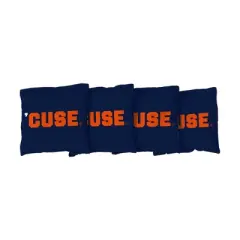 NCAA Syracuse Orange Corn-Filled Cornhole Bags Navy Blue - 4pk