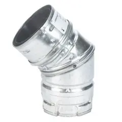 DuraVent PelletVent 6 Inches Stainless Steel 45 Degree Elbow Stove Pipe, Silver