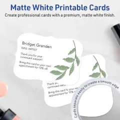 Avery Matte White Invitation Cards, 5" x 7" Rectangle Flourished Edge