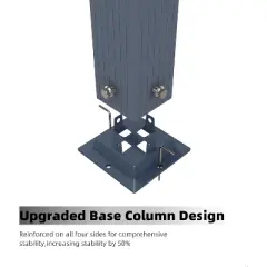 12x20ft Extra Large Aluminum Pergola with Adjustable Canopy, 4-Side Anchoring, Khaki Frame & Curtains, UV & Water Resistant