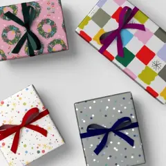 4 pk Christmas Velvet Ribbon Dark Luxe - Wondershop&trade;