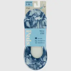 Peds Women's Tie-Dye Mesh 4pk Ultra Low Liner Casual Socks 5-10