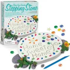 4M: Make Your Garden: Stepping Stone - DIY Ceramic Yard Decor Kit, Arts & Craft